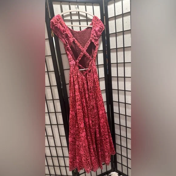 NWT FREE PEOPLE RARE- UltraViolet Raspberry Combo Dress - Picture 5 of 8